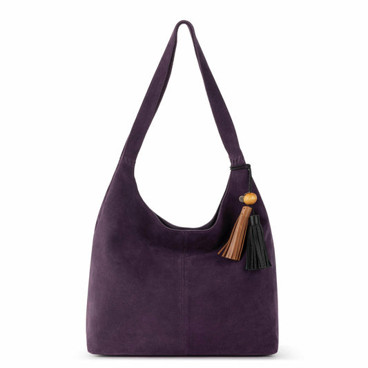 The Sak Huntley Hobo Bag in Aubergine Suede