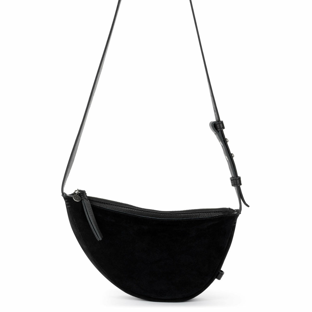 The Sak Tess Sling Bag in Black Suede