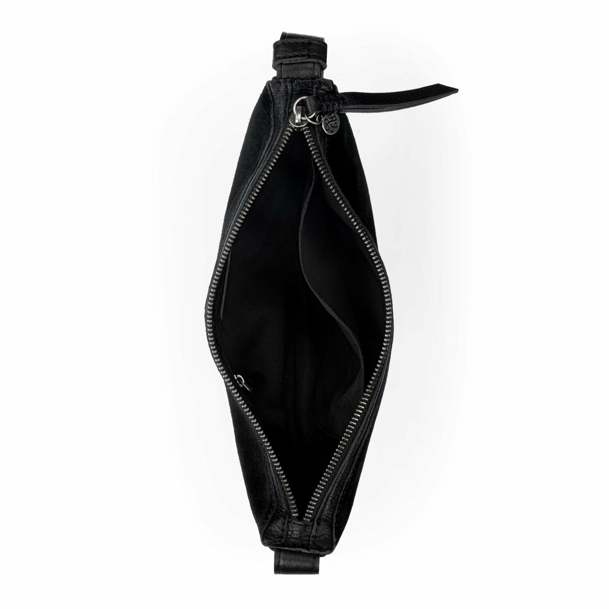 The Sak Tess Sling Bag in Black Suede
