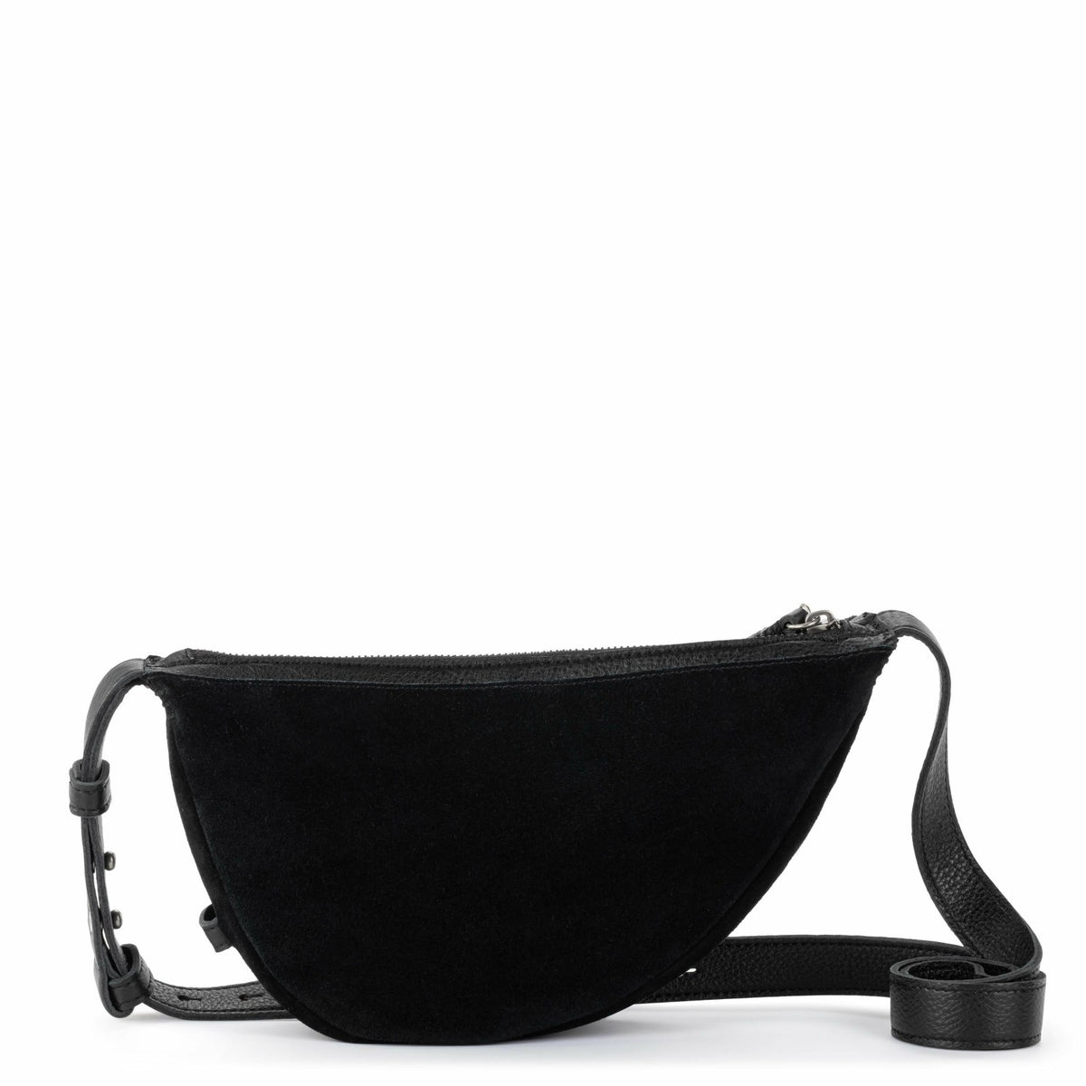 The Sak Tess Sling Bag in Black Suede