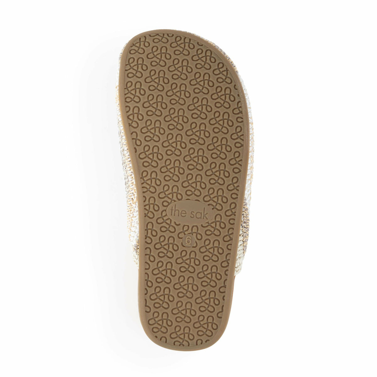 The Sak Bolinas Clog in Sand Stripe Crochet