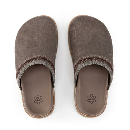 The Sak Bolinas Lug Sole Clog in Mushroom Seminyak Suede