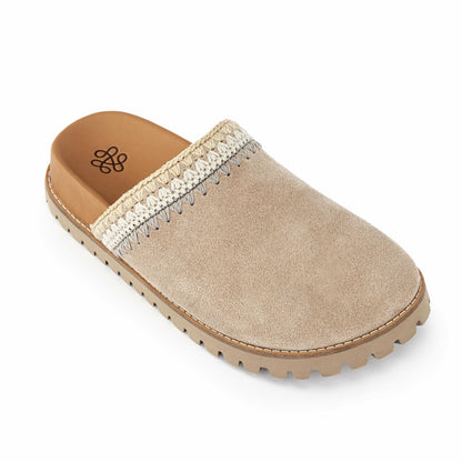 The Sak Bolinas Lug Sole Clog in Sand Seminyak Suede