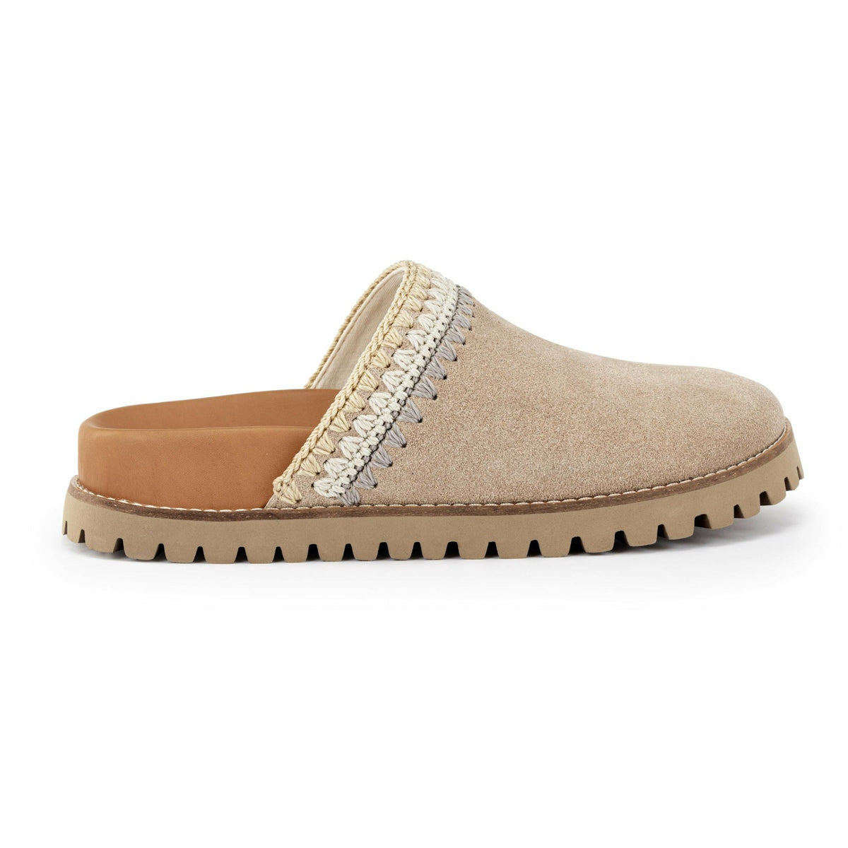 The Sak Bolinas Lug Sole Clog in Sand Seminyak Suede