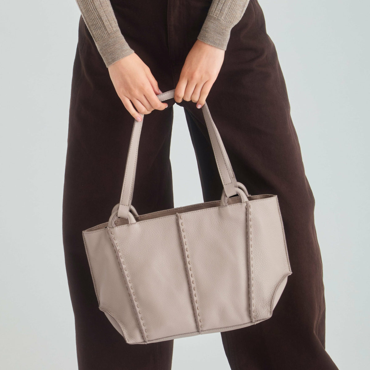 The Sak Los Feliz Satchel Bag in Sand Leather