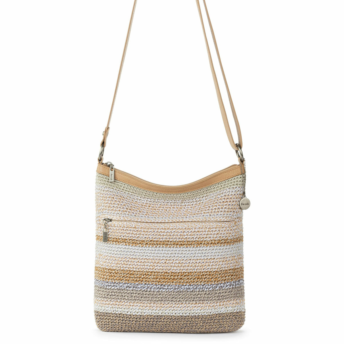 The Sak Lucia Crossbody Bag in Sand Stripe Crochet