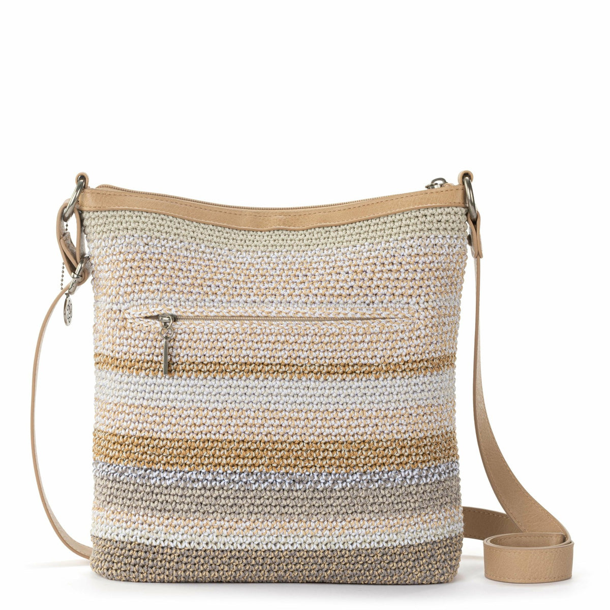 The Sak Lucia Crossbody Bag in Sand Stripe Crochet