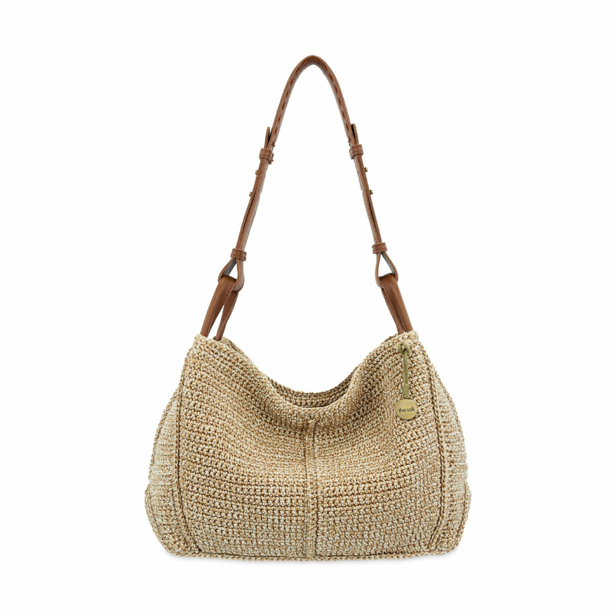 The Sak Los Feliz Hobo Bag in Bamboo Static Crochet