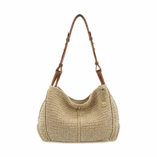 The Sak Los Feliz Hobo Bag in Bamboo Static Crochet