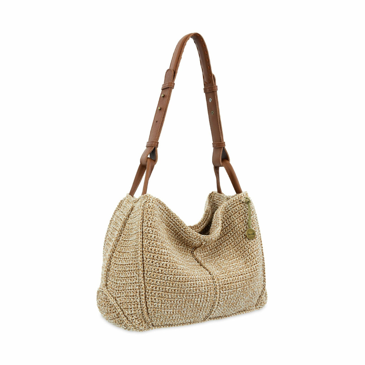 The Sak Los Feliz Hobo Bag in Bamboo Static Crochet