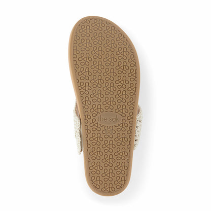 The Sak Everly Sandal in Natural Medallion Crochet