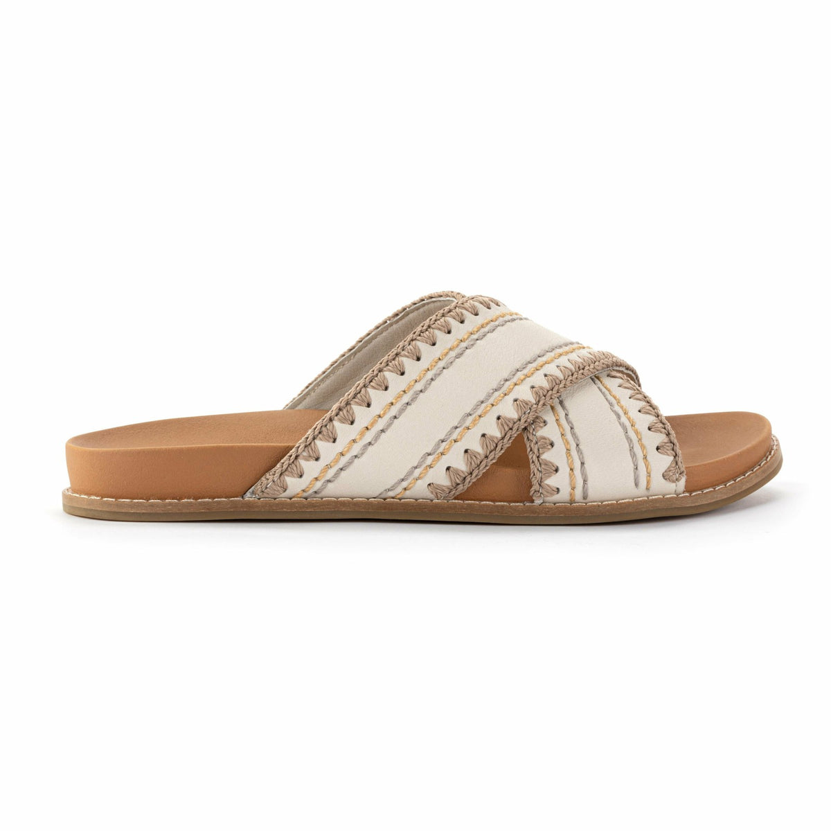 The Sak Penelope Sandal in Stone Neutral Seminyak Leather