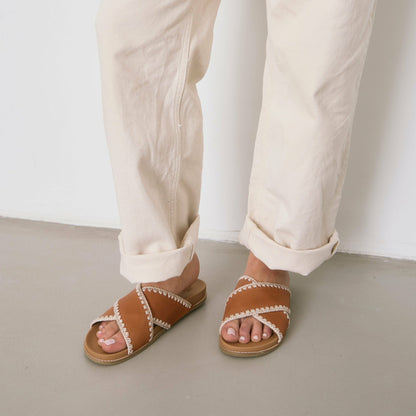 The Sak Penelope Sandal in Tobacco Leather