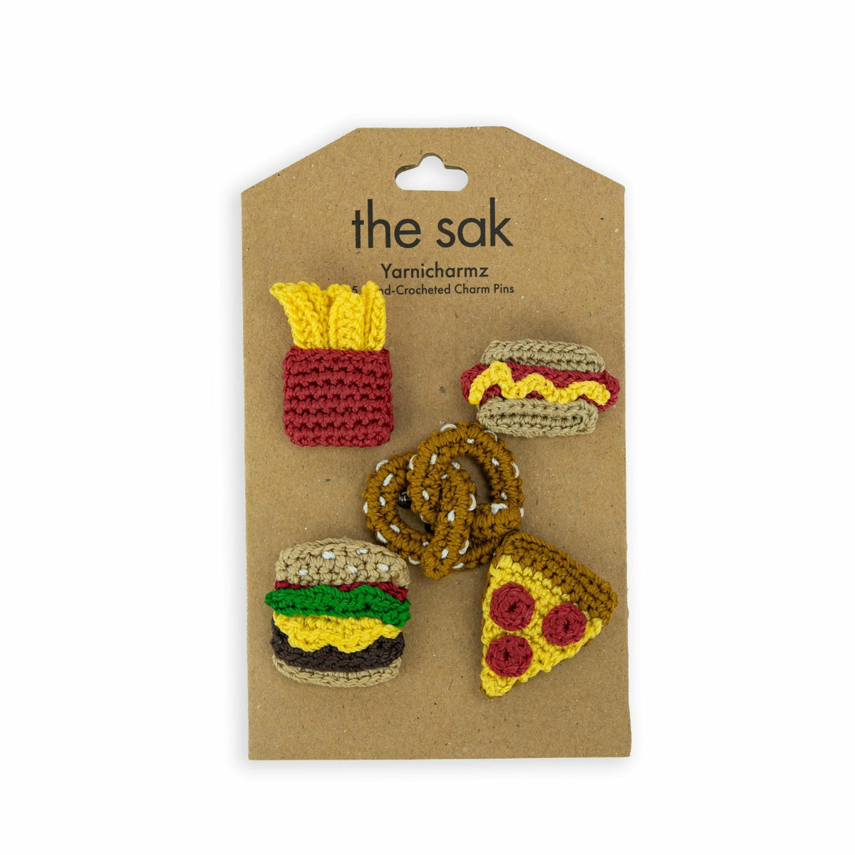 The Sak Yarnicharmz 5 Pack Charm in Picnic Food Crochet