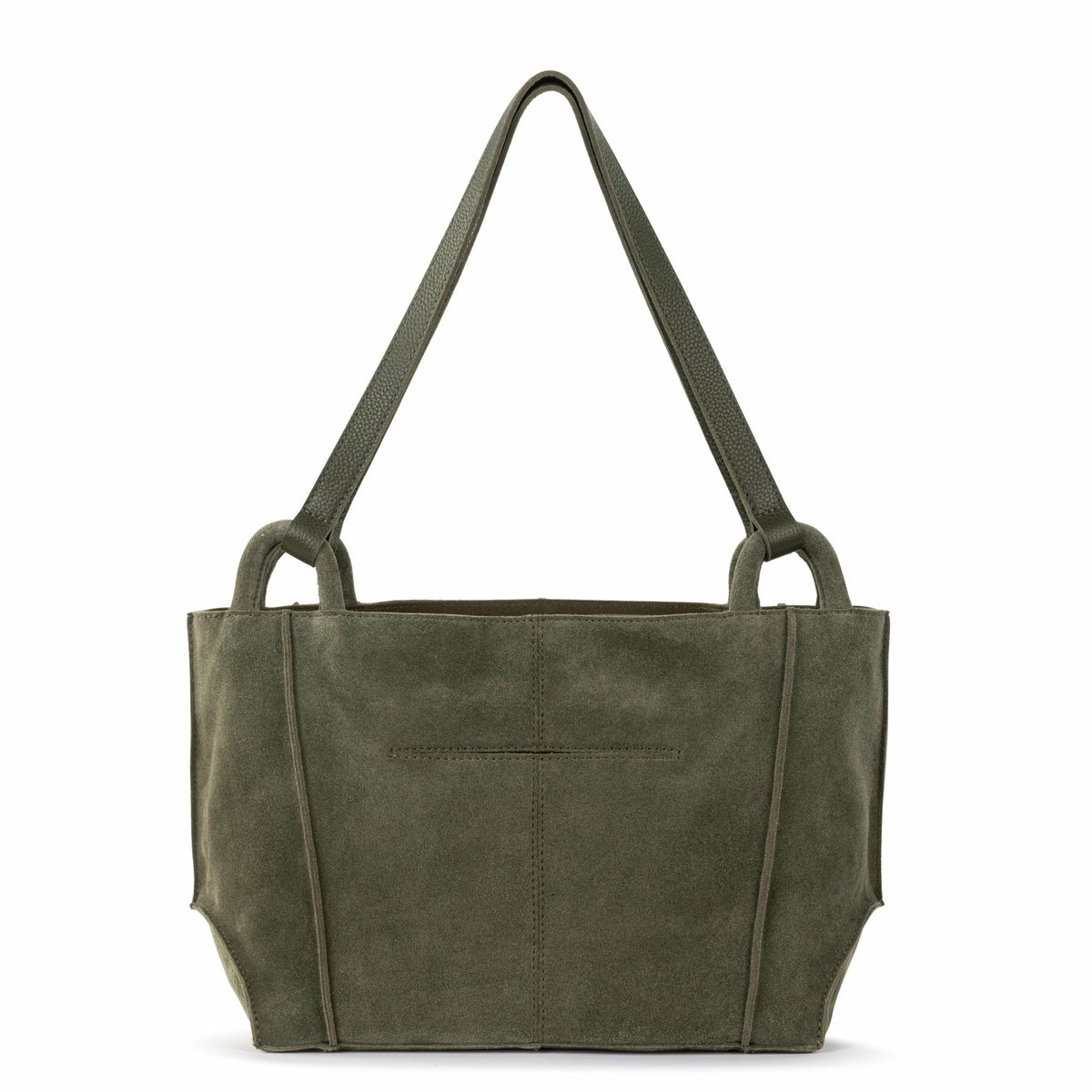 The Sak Los Feliz Satchel Bag in Moss Suede