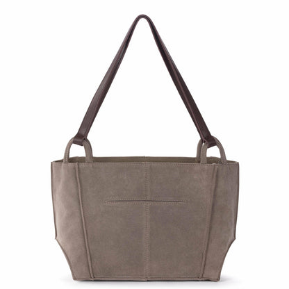The Sak Los Feliz Satchel Bag in Mushroom Suede