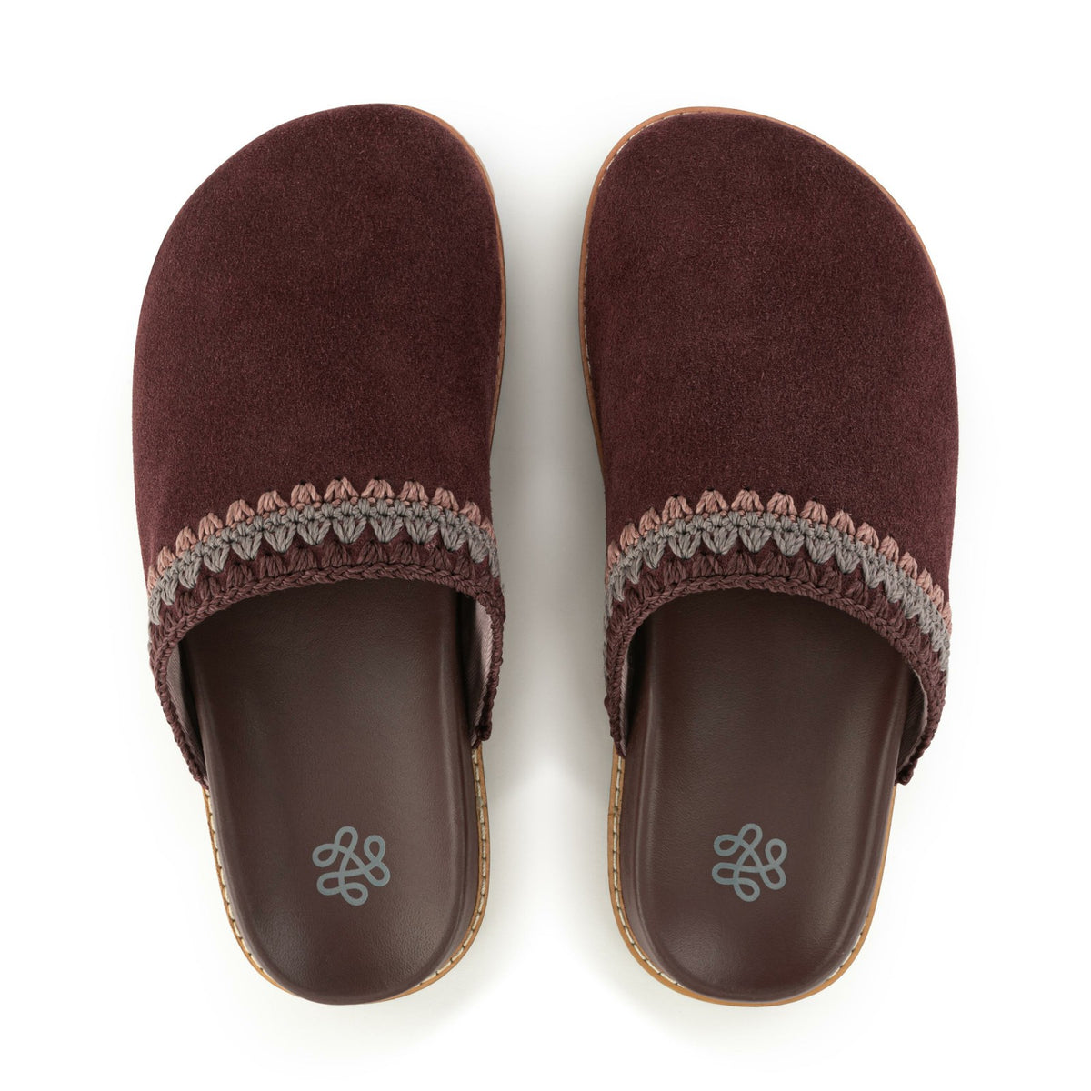 The Sak Bolinas Lug Sole Clog in Mahogany Seminyak Suede