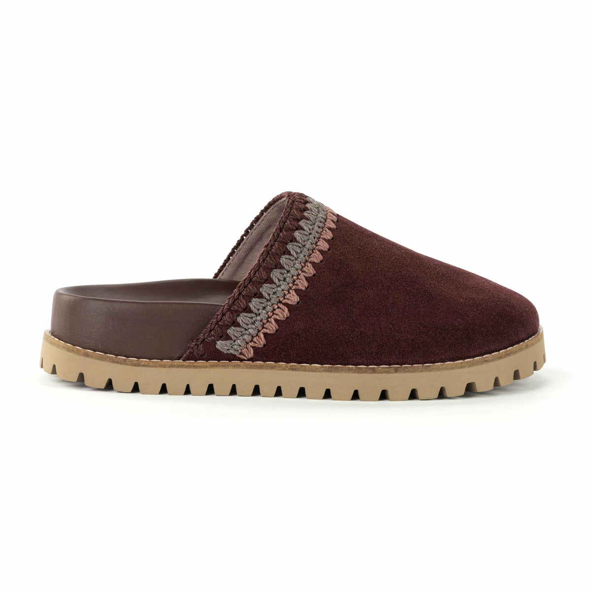 The Sak Bolinas Lug Sole Clog in Mahogany Seminyak Suede