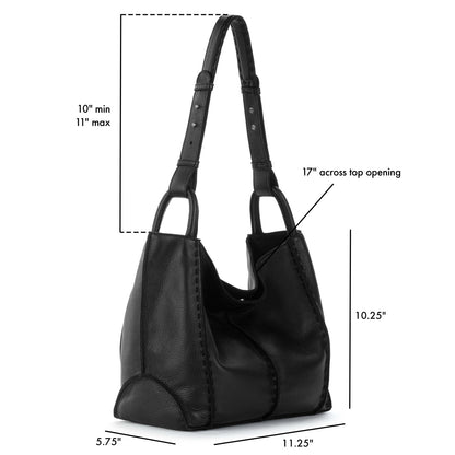 The Sak Los Feliz Medium Tote Bag in Black Leather