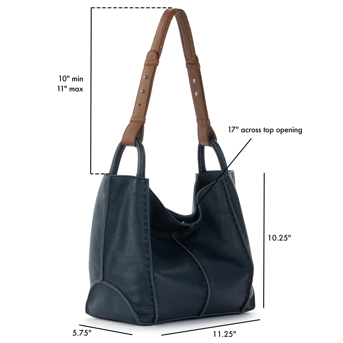 The Sak Los Feliz Medium Tote Bag in Indigo Leather