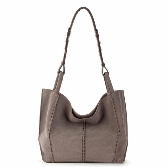 The Sak Los Feliz Medium Tote Bag in Mushroom Suede