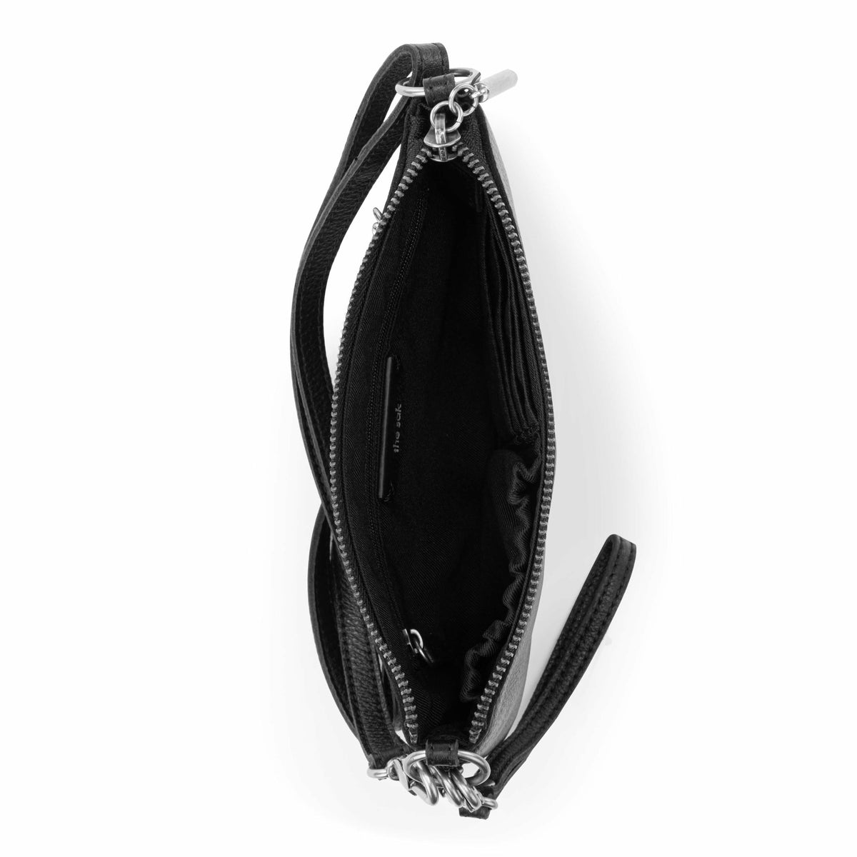 The Sak Vita Convertible Wristlet in Black Leather