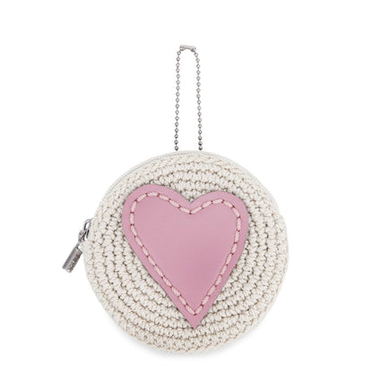 Ecru Rosewood Heart,Hand Crochet