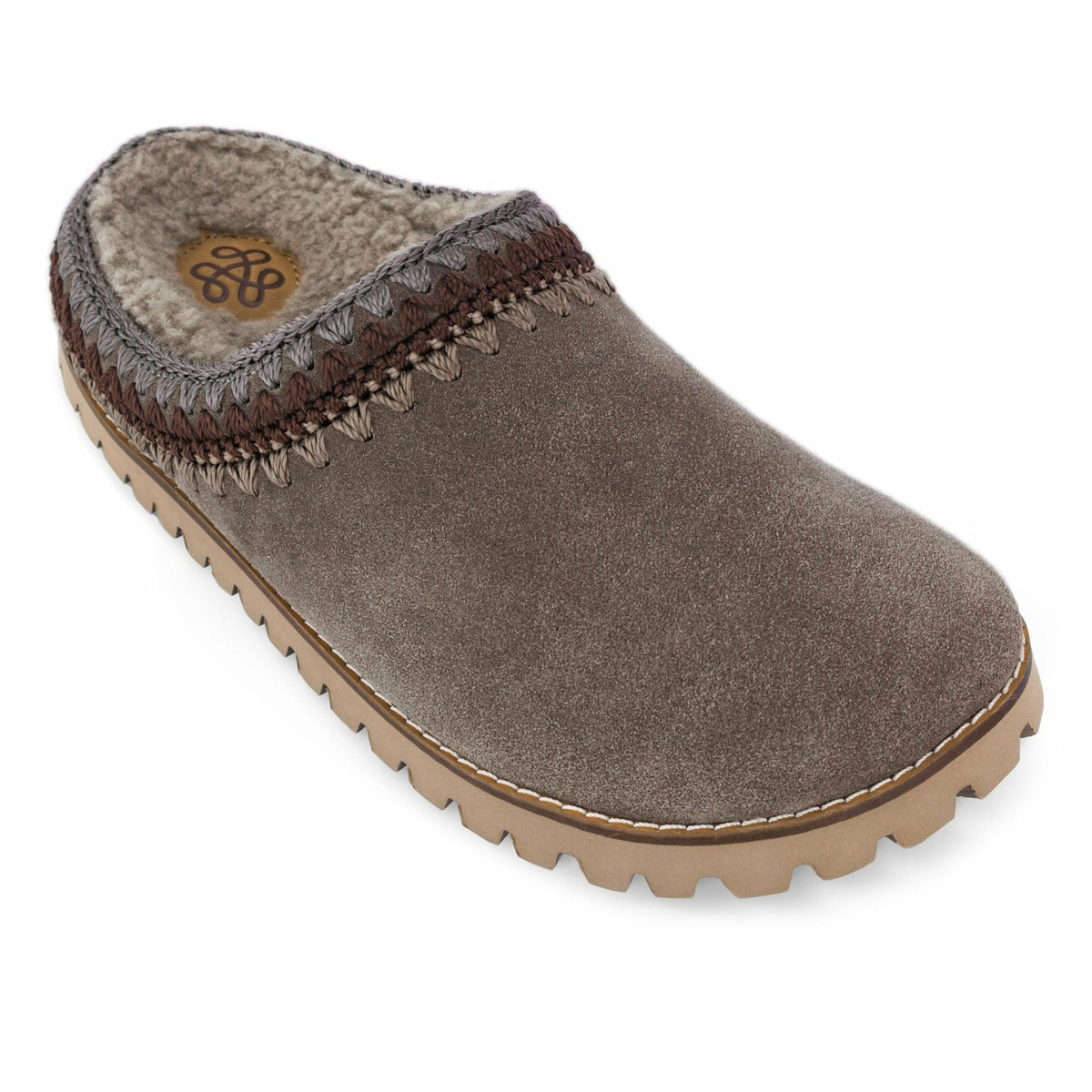 The Sak Bolinas Everyday Clog in Mushroom Shearling Suede