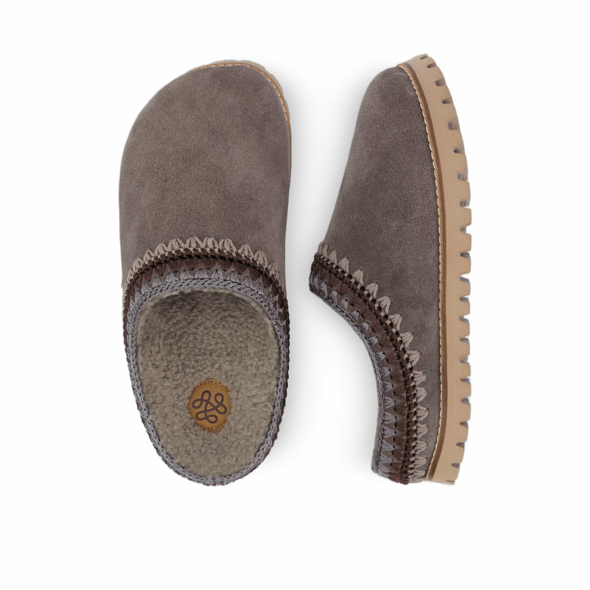 The Sak Bolinas Everyday Clog in Mushroom Shearling Suede