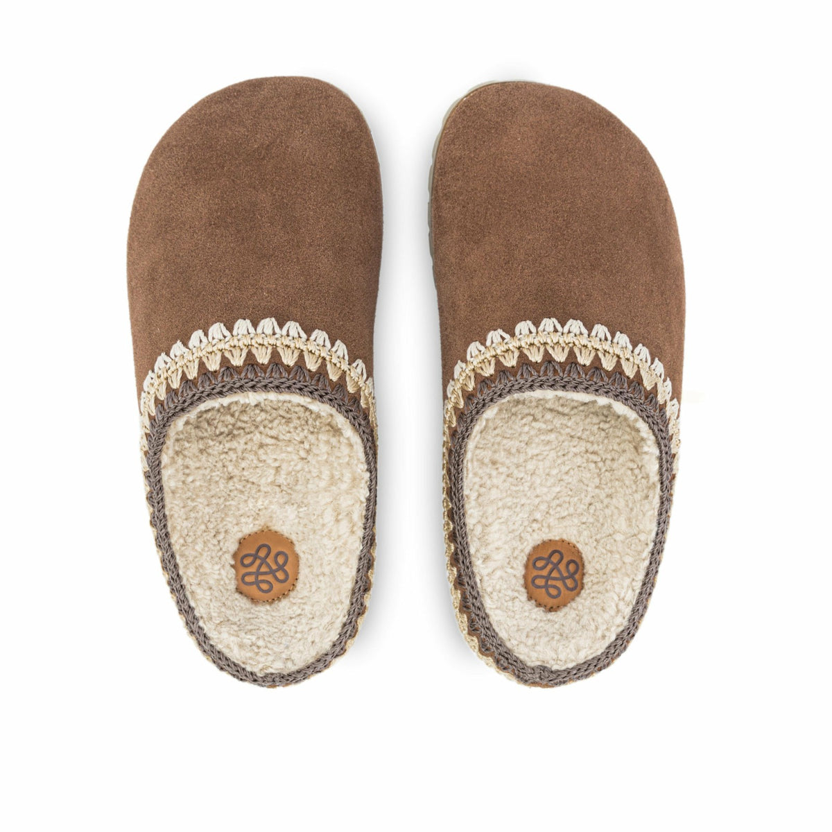 The Sak Bolinas Everyday Clog in Tobacco Shearling Suede