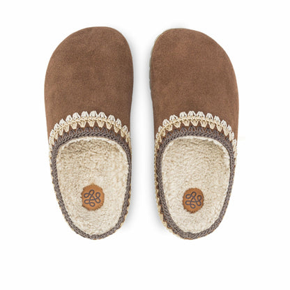The Sak Bolinas Everyday Clog in Tobacco Shearling Suede