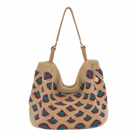 The Sak Los Feliz Large Tote Bag in Bamboo Mermaid Crochet