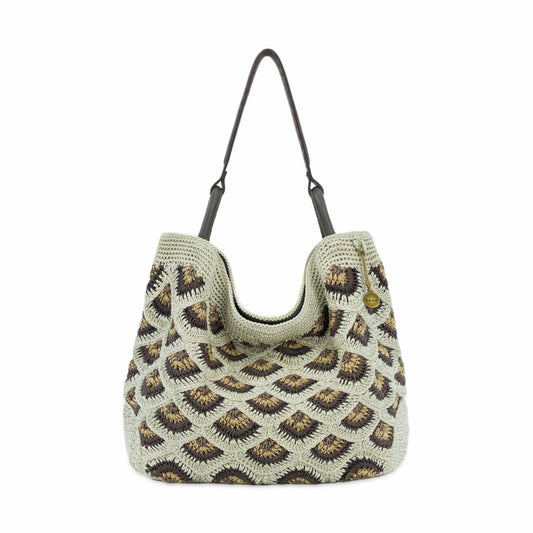The Sak Los Feliz Large Tote Bag in Natural Mermaid Crochet