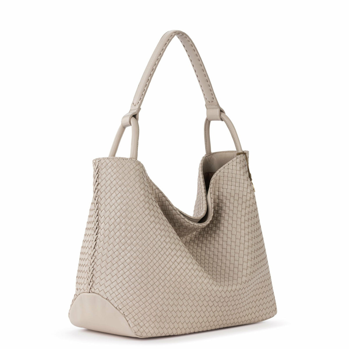 The Sak Los Feliz Large Tote Bag in Woven Sand Leather