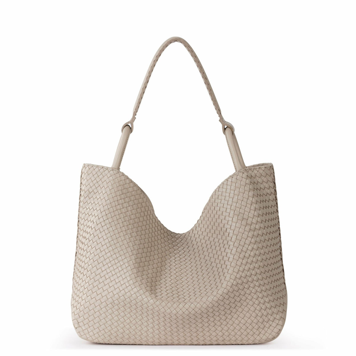 The Sak Los Feliz Large Tote Bag in Woven Sand Leather