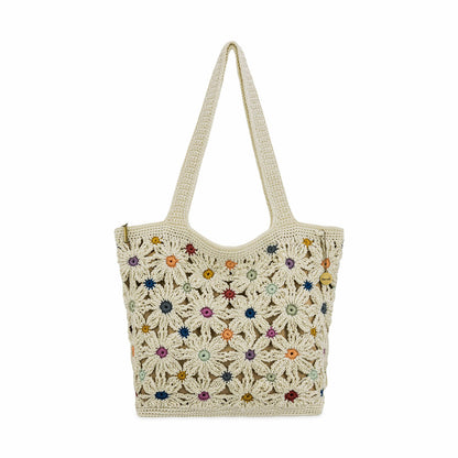 Natural Multi Flowers,Hand Crochet