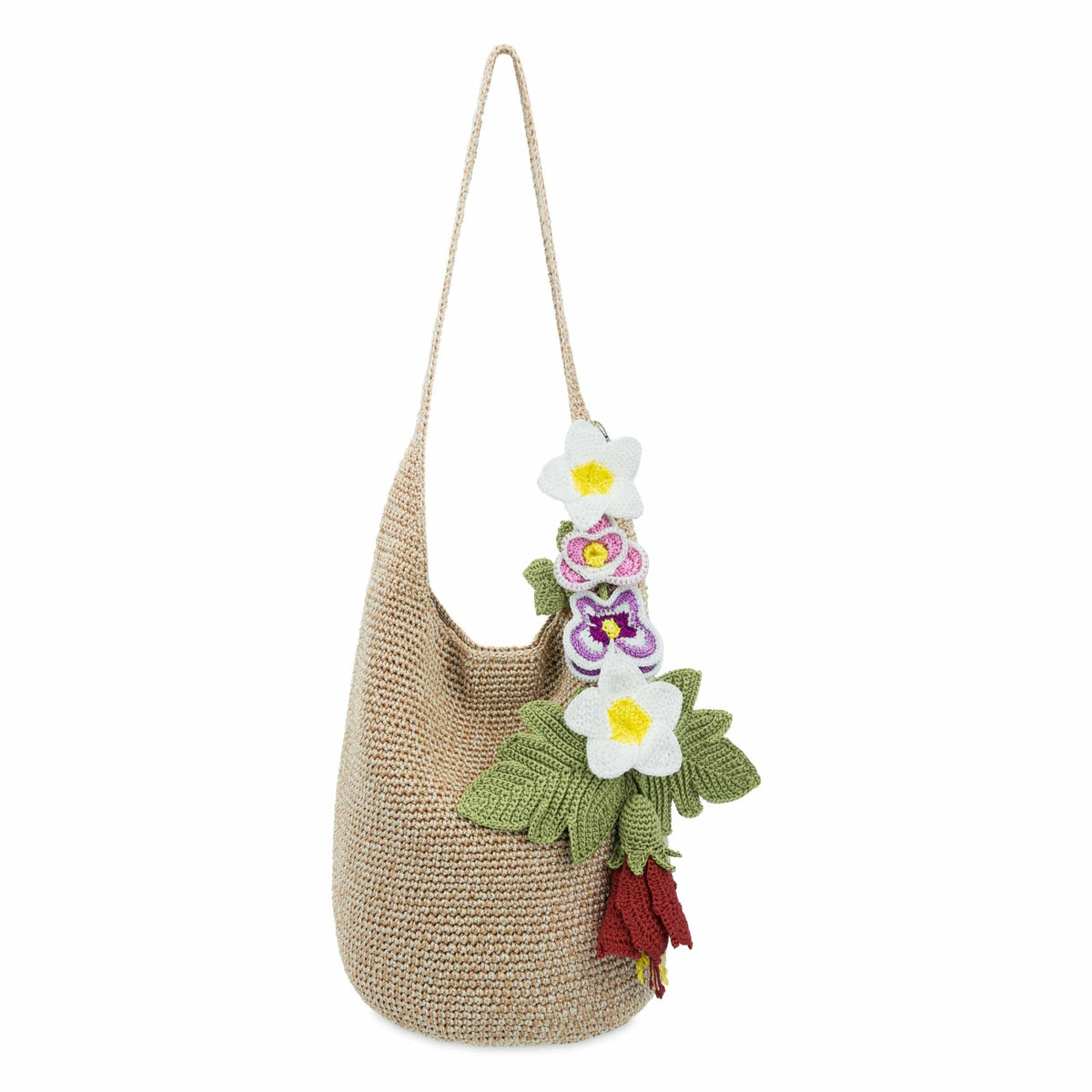 The Sak Yarnicharmz The Mega Dangle in Multi Flower Crochet