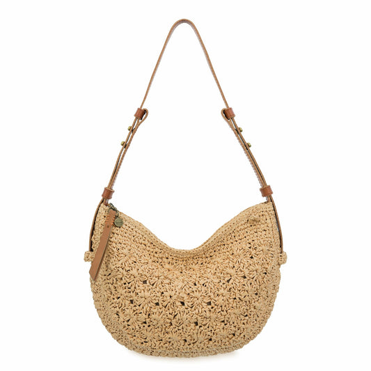 The Sak Tess Shoulder Bag in Natural Primrose Straw