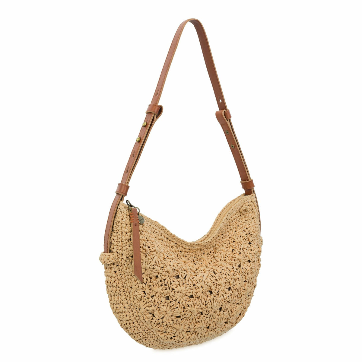 The Sak Tess Shoulder Bag in Natural Primrose Straw
