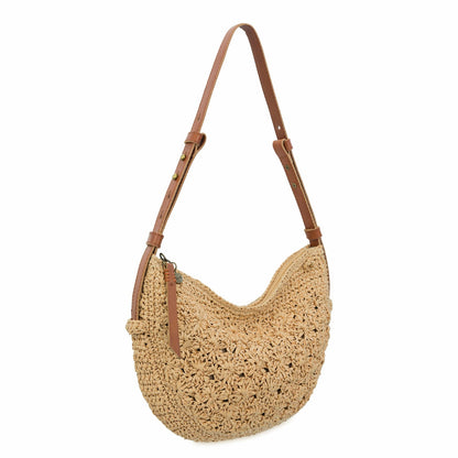 The Sak Tess Shoulder Bag in Natural Primrose Straw