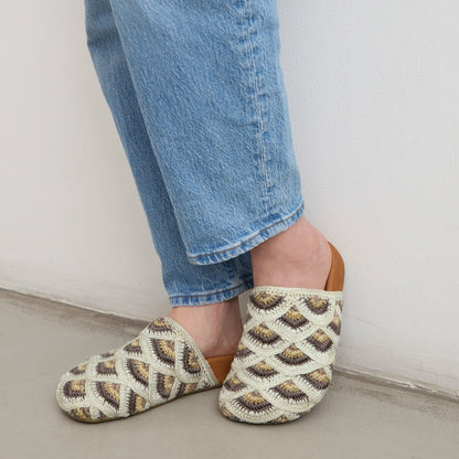 The Sak Bolinas Clog in Natural Mermaid Crochet