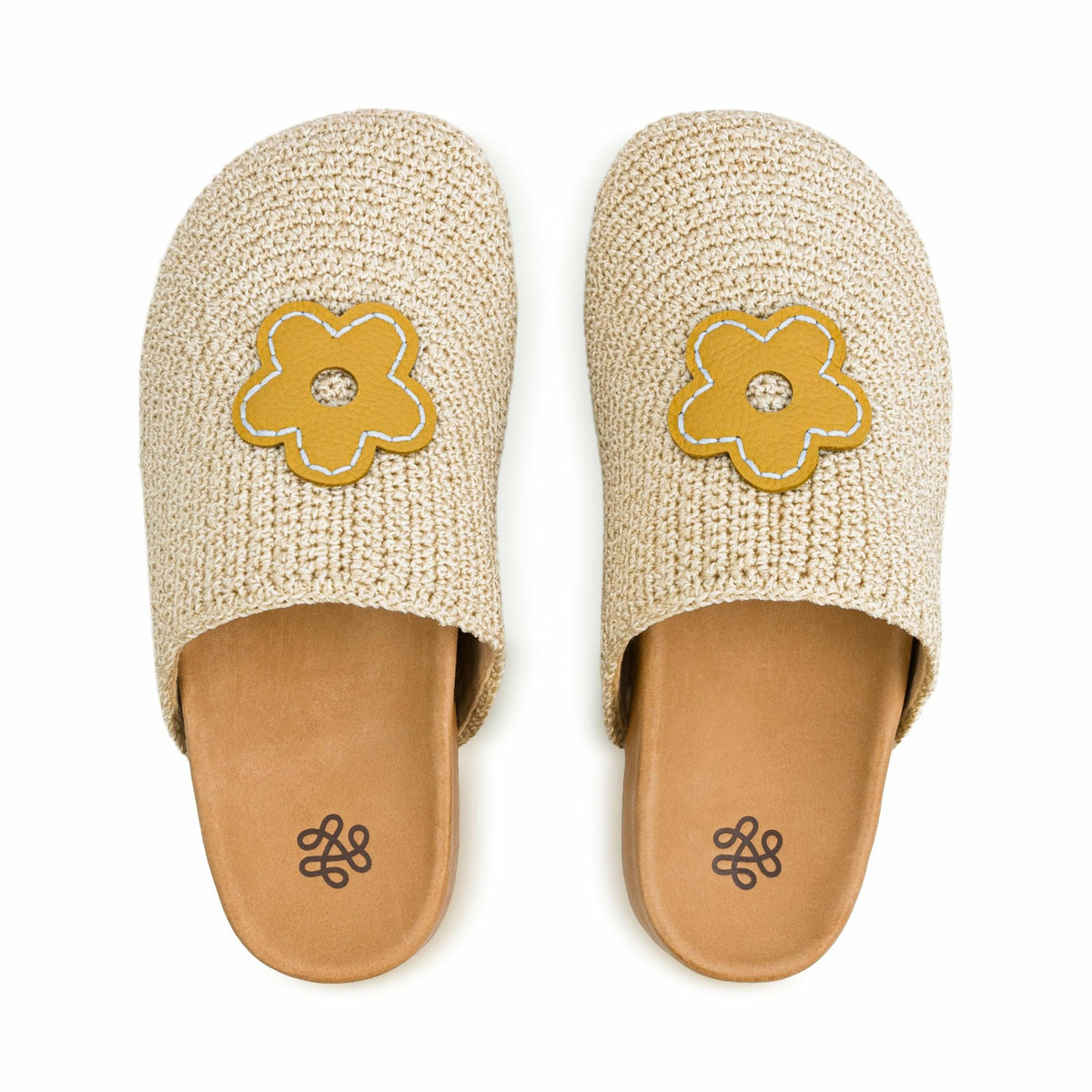 The Sak Bolinas Clog in Natural Buttercup Flower Crochet
