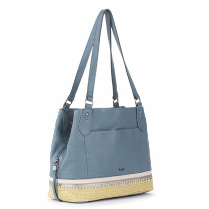 The Sak Melrose Satchel Bag in Maritime Espadrille Leather
