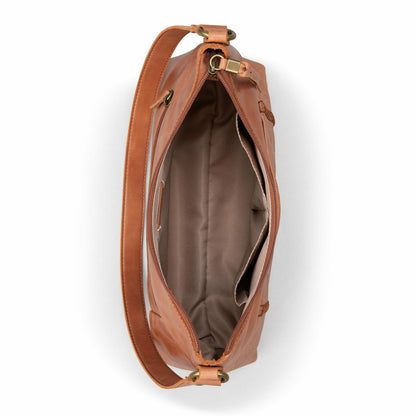 The Sak Melrose Shoulder Bag in Tobacco Floral Embossed Leather