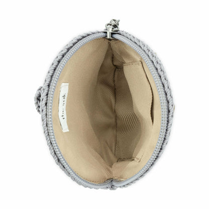 The Sak Circle Coin Pouch in Mist Pyrite Star Crochet