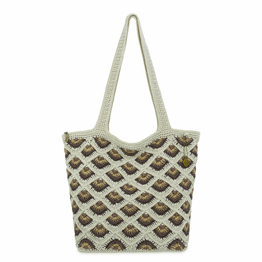 The Sak Sola Carryall Tote Bag in Natural Mermaid Crochet