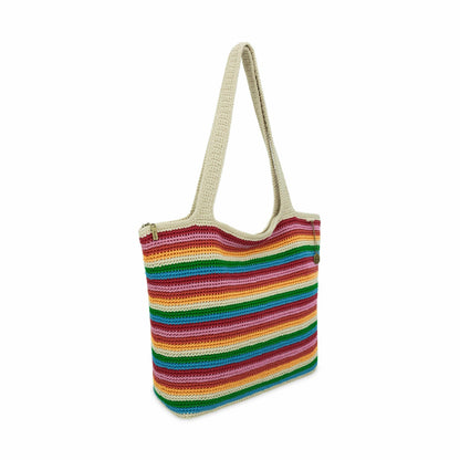 The Sak Sola Carryall Tote Bag in Rainbow Stripe Crochet