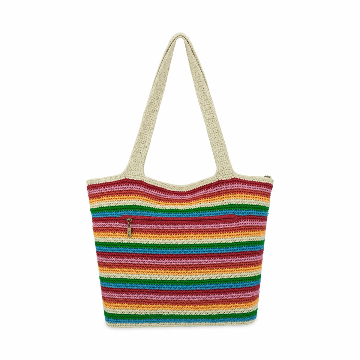 The Sak Sola Carryall Tote Bag in Rainbow Stripe Crochet