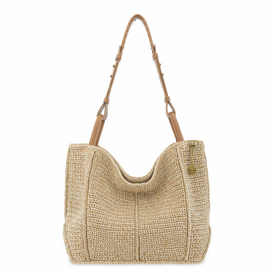 The Sak Los Feliz Medium Tote Bag in Bamboo Static Crochet