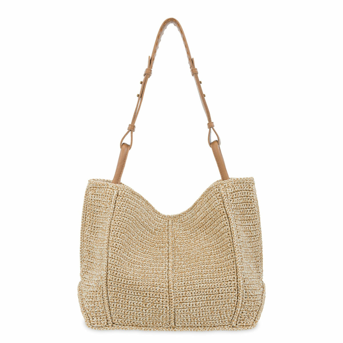 The Sak Los Feliz Medium Tote Bag in Bamboo Static Crochet